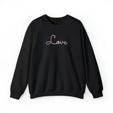 Transgender Love Script Sweatshirt: Subtly Elegant Pride Sweater