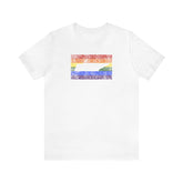 Tennessee Pride Flag Tee: Rainbow LGBTQ+ State Silhouette Distressed Shirt