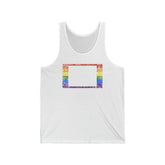 Colorado Pride Flag Tank: Rainbow LGBTQ+ State Silhouette Distressed Tank-Top
