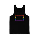 Colorado Pride Flag Tank: Rainbow LGBTQ+ State Silhouette Distressed Tank-Top
