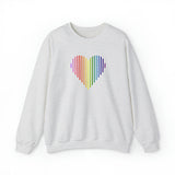 Gilbert Baker Pride Flag Heart Lines Sweater: Pride Gradient Sweatshirt