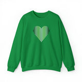 Agender Heart Lines Sweater: Pride Gradient Sweatshirt