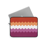 Lesbian Pride Flag Laptop Sleeve: Wavey Print Protective Case
