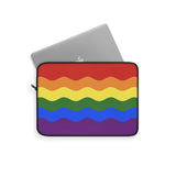 Pride Flag Laptop Sleeve: Ripple Print Protective Case