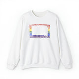 South Dakota Pride Flag Sweater: Rainbow LGBTQ+ State Silhouette Distressed Sweatshirt