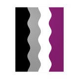 Asexual Flag Ripple Decal: Wavey Pride Sticker