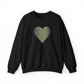 Demigender Heart Lines Sweater: Pride Gradient Sweatshirt