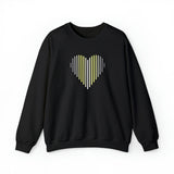 Demigender Heart Lines Sweater: Pride Gradient Sweatshirt