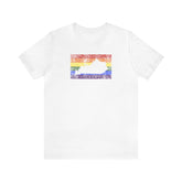 Kentucky Pride Flag Tee: Rainbow LGBTQ+ State Silhouette Distressed Shirt