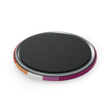 Lesbian Pride Flag Magnet: Ripple Round Button for Fridge