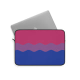 Bisexual Pride Flag Laptop Sleeve: Ripple Print Protective Case