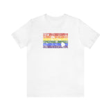 Hawaii Pride Flag Tee: Rainbow LGBTQ+ State Silhouette Distressed Shirt