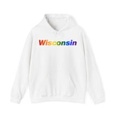 Wisconsin Hoodie: Vibrant Pride Gradient Design