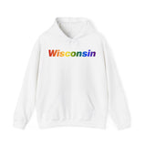 Wisconsin Hoodie: Vibrant Pride Gradient Design