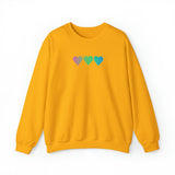 Polysexual Flag Hearts Sweatshirt: Pride LGBTQ+ Gradient Design