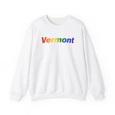 Vermont Sweatshirt: Vibrant Pride Gradient Design