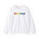 Vermont Sweatshirt: Vibrant Pride Gradient Design