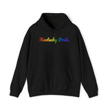 Kentucky Pride Hoodie: Flowing Cursive Design with LGBTQ+ Gradient