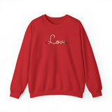 Agender Love Script Sweatshirt: Subtly Elegant Pride Sweater