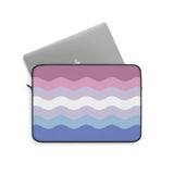 Bigender Pride Flag Laptop Sleeve: Ripple Print Protective Case