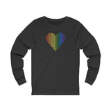Pride Heart Lines Long Sleeve T-Shirt: Pride Gradient Tee