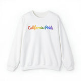 California Pride Sweatshirt: Flowing Cursive Design with LGBTQ+ Gradient