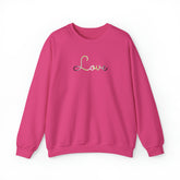 Agender Love Script Sweatshirt: Subtly Elegant Pride Sweater