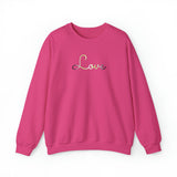 Agender Love Script Sweatshirt: Subtly Elegant Pride Sweater