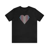 Transgender Heart Lines T-Shirt: Pride Gradient Tee