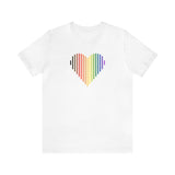 Philly Pride Flag Heart Lines T-Shirt: Pride Gradient Tee