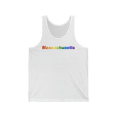 Massachusetts Tank-Top: Vibrant Pride Gradient Design