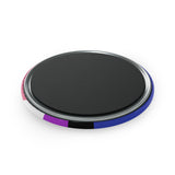 Genderfluid Pride Flag Magnet: Ripple Round Button for Fridge