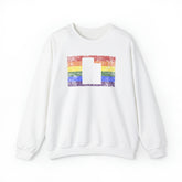 Utah Pride Flag Sweater: Rainbow LGBTQ+ State Silhouette Distressed Sweatshirt