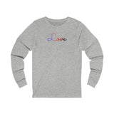 Polyamory Love Script Long Sleeve T-Shirt: Subtly Elegant Pride Tee