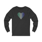 Gay Heart Lines Long Sleeve T-Shirt: Pride Gradient Tee