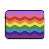 Gilbert Baker Pride Flag Laptop Sleeve: Ripple Print Protective Case