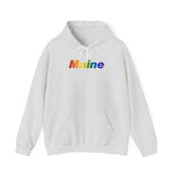 Maine Hoodie: Vibrant Pride Gradient Design