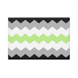 Agender Pride Flag Magnet: Wavey Rectangle Button for Fridge
