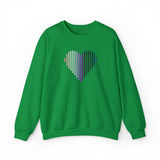 Genderfluid Heart Lines Sweater: Pride Gradient Sweatshirt