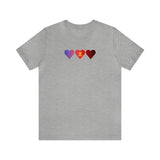 Polyamory Flag Hearts T-Shirt: Pride LGBTQ+ Gradient Design