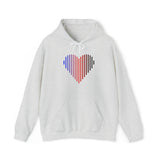 Polyamory Heart Lines Hoodie: Pride Gradient Sweater