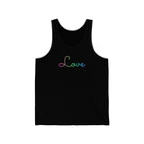 Polysexual Love Script Tank: Subtly Elegant Pride Tank-Top