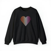 Lesbian Heart Lines Sweater: Pride Gradient Sweatshirt