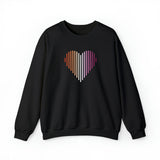 Lesbian Heart Lines Sweater: Pride Gradient Sweatshirt