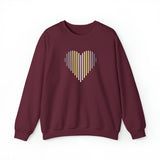 Demigender Heart Lines Sweater: Pride Gradient Sweatshirt