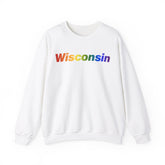 Wisconsin Sweatshirt: Vibrant Pride Gradient Design