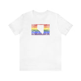 Nevada Pride Flag Tee: Rainbow LGBTQ+ State Silhouette Distressed Shirt
