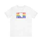 Nevada Pride Flag Tee: Rainbow LGBTQ+ State Silhouette Distressed Shirt