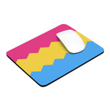 Pansexual Flag Wavey Mousepad: Sharp Design for Desk