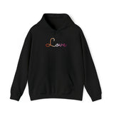 Lesbian Love Script Hoodie: Subtly Elegant Pride Sweatshirt